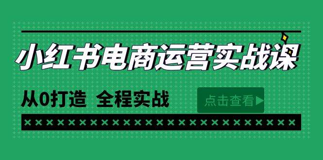 最新小红书·电商运营实战课，从0打造  全程实战（65节视频课）_网创掘金