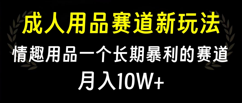 大人用品赛道新玩法，情趣用品一个长期暴利的赛道，月入10W+_网创掘金