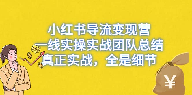 小红书导流变现营，一线实战团队总结，真正实战，全是细节，全平台适用_网创掘金