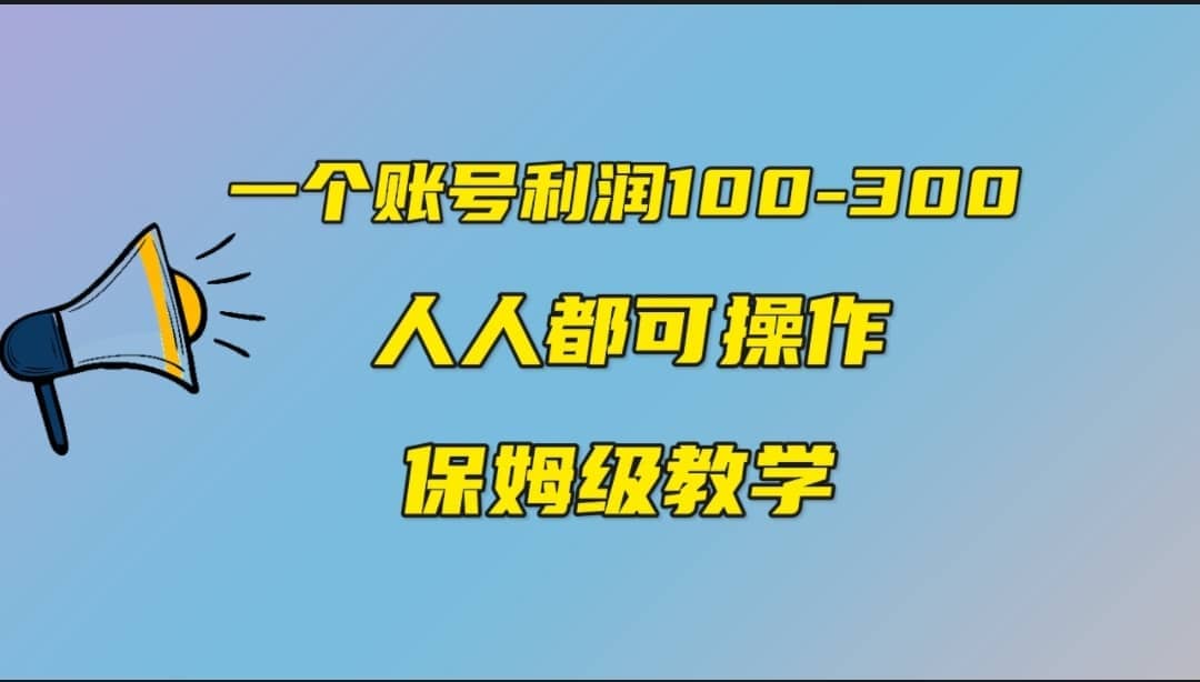 一个账号100-300，有人靠他赚了30多万，中视频另类玩法，任何人都可以做到_网创掘金