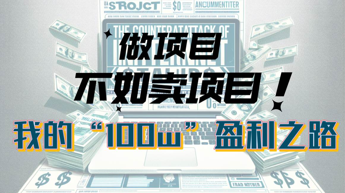 为什么做项目不如卖项目？我的100W+盈利之路_网创掘金