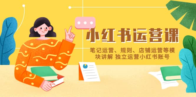 小红书·运营课，笔记运营、规则、店铺运营等模块讲解 独立运营小红书账号_网创掘金