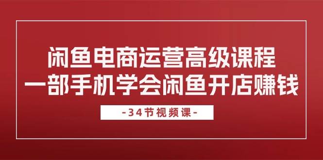 闲鱼电商运营高级课程，一部手机学会闲鱼开店赚钱（34节课）_网创掘金