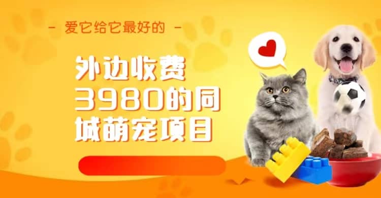 同城萌宠项目，用最冷门的玩法冲击最热门的市场（教程+素材）_网创掘金
