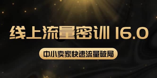 2022秋秋线上流量密训16.0：包含 暴力引流10W+中小卖家流量破局技巧 等等！_网创掘金