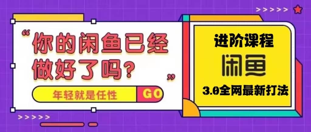 火爆全网的咸鱼玩法进阶课程，咸鱼进阶课程_网创掘金
