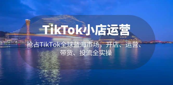 TikTok小店运营 抢占TikTok全球蓝海市场，开店、运营、带货、投流全实操_网创掘金