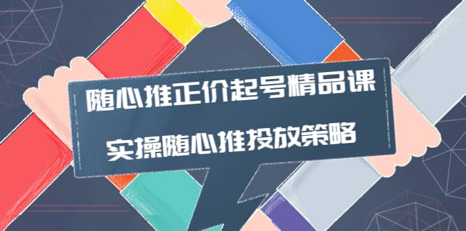 随心推正价起号精品课，实操随心推投放策略（5节课-价值298）_网创掘金