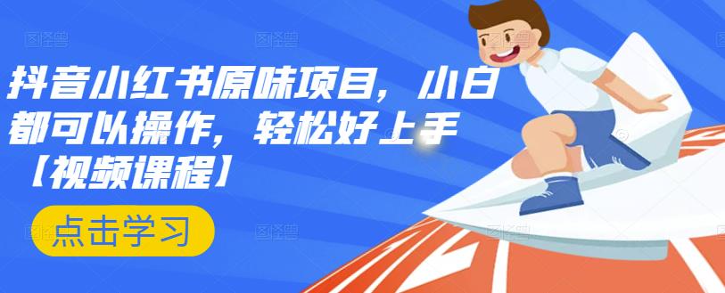 抖音小红书原味项目，小白都可以操作，轻松好上手【视频课程】_网创掘金