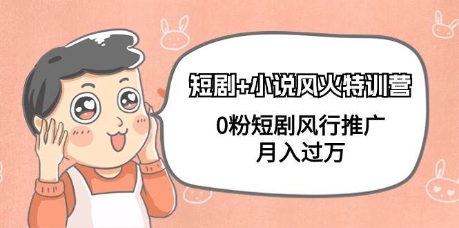 短剧+小说风火特训营，0粉短剧风行推广，月入过万（102节课）_网创掘金