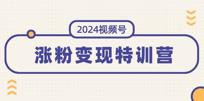 2024视频号-涨粉变现特训营：一站式打造稳定视频号涨粉变现模式（10节）_网创掘金
