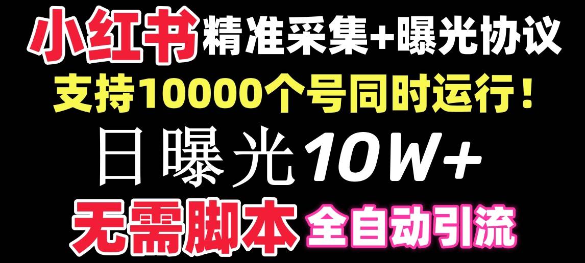 【价值10万！】小红书全自动采集+引流协议一体版！无需手机，支持10000_网创掘金