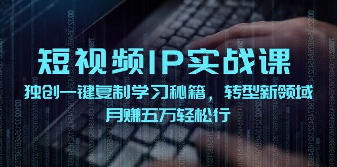 短视频 IP实战课，独创一键复制学习秘籍，转战新领域，月赚五万轻松行_网创掘金