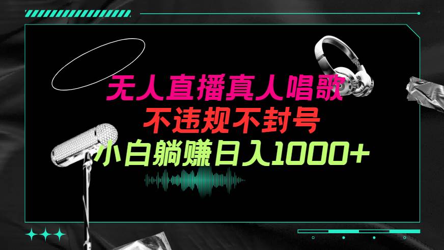 抖音24小时无人直播音乐，不违规，不封号纯撸音浪，小白实操当天日入1000+_网创掘金