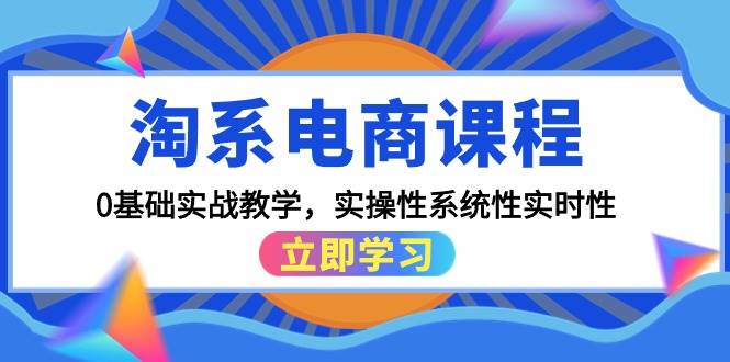 淘系电商课程，0基础实战教学，实操性系统性实时性（15节课）_网创掘金