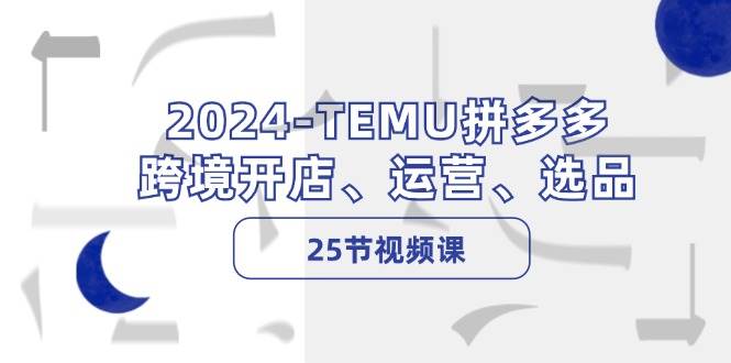 2024-TEMU拼多多·跨境开店、运营、选品（25节视频课）_网创掘金