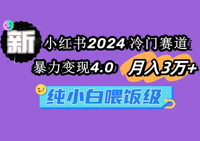 小红书2024冷门赛道 月入3万+ 暴力变现4.0 纯小白喂饭级_网创掘金
