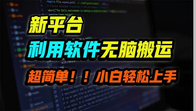 新平台用软件无脑搬运，月赚10000+，小白也能轻松上手_网创掘金