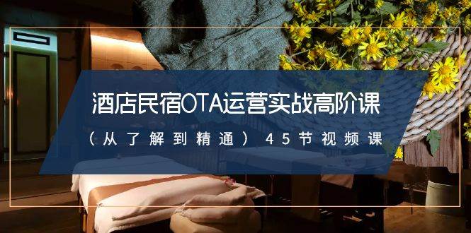 酒店民宿-OTA运营实战高阶课（从了解到精通）45节视频课_网创掘金