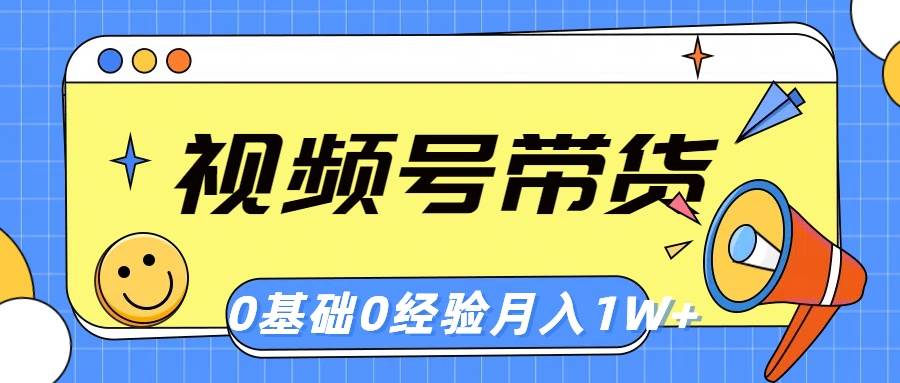 视频号轻创业带货，零基础，零经验，月入1w+_网创掘金