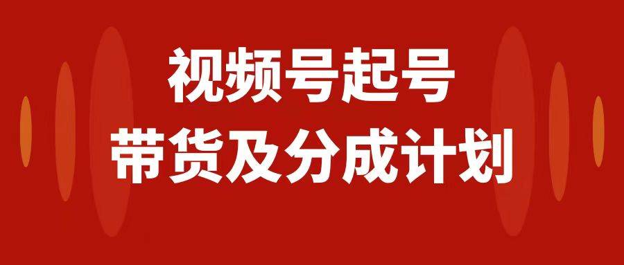 视频号快速起号，分成计划及带货，0-1起盘、运营、变现玩法，日入1000+_网创掘金