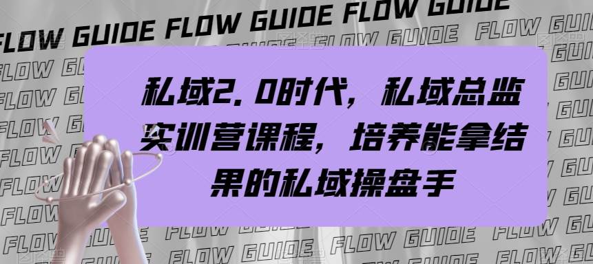 私域·2.0时代，私域·总监实战营课程，培养能拿结果的私域操盘手_网创掘金