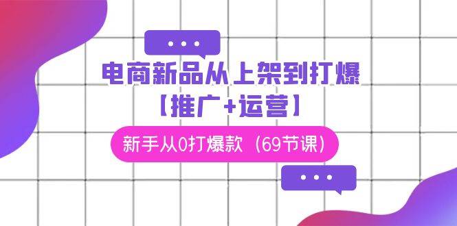 电商 新品从上架到打爆【推广+运营】，新手从0打爆款（69节课）_网创掘金