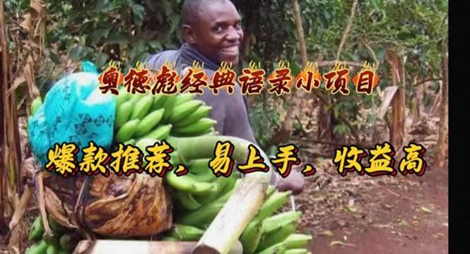 奥德彪经典语录小项目，爆款推荐，易上手，收益高_网创掘金