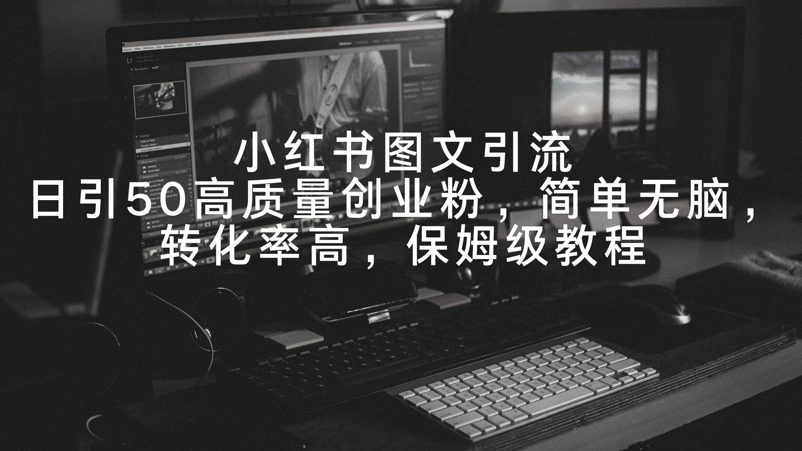 小红书图文引流，日引50高质量创业粉，简单无脑，转化率高，保姆级教程_网创掘金