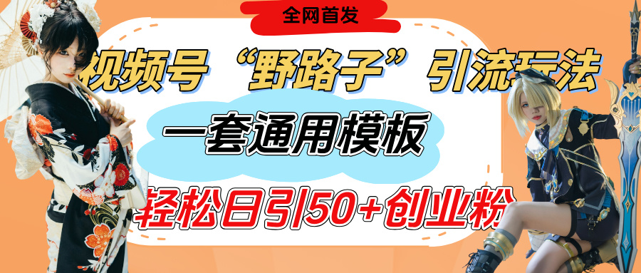 视频号“野路子”玩法，评论区疯狂截流，一套模板单日单号引流50+创业粉_网创掘金