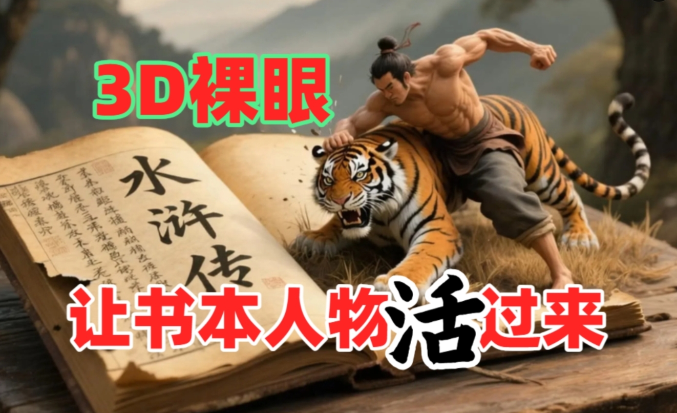 书本人物裸眼3D视频，一条视频收益过千，保姆级教程_网创掘金