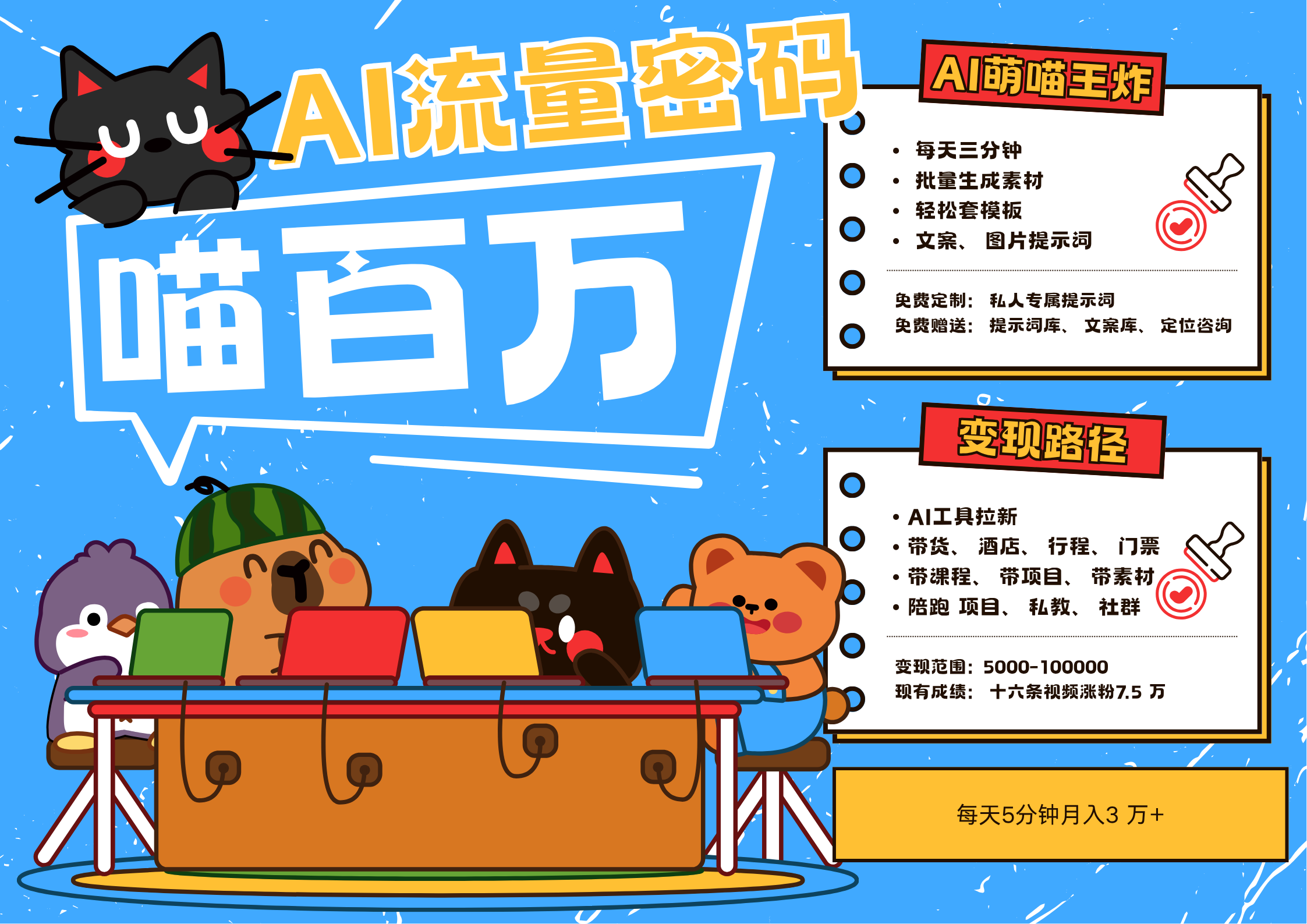 AI+宠物+旅行2025最火流量密码 轻松用AI宠物做文旅账号 可带货，带酒店，可以带行程，旅行社 小白三分钟学会 N种变现渠道 月入五位数  管道收益_网创掘金