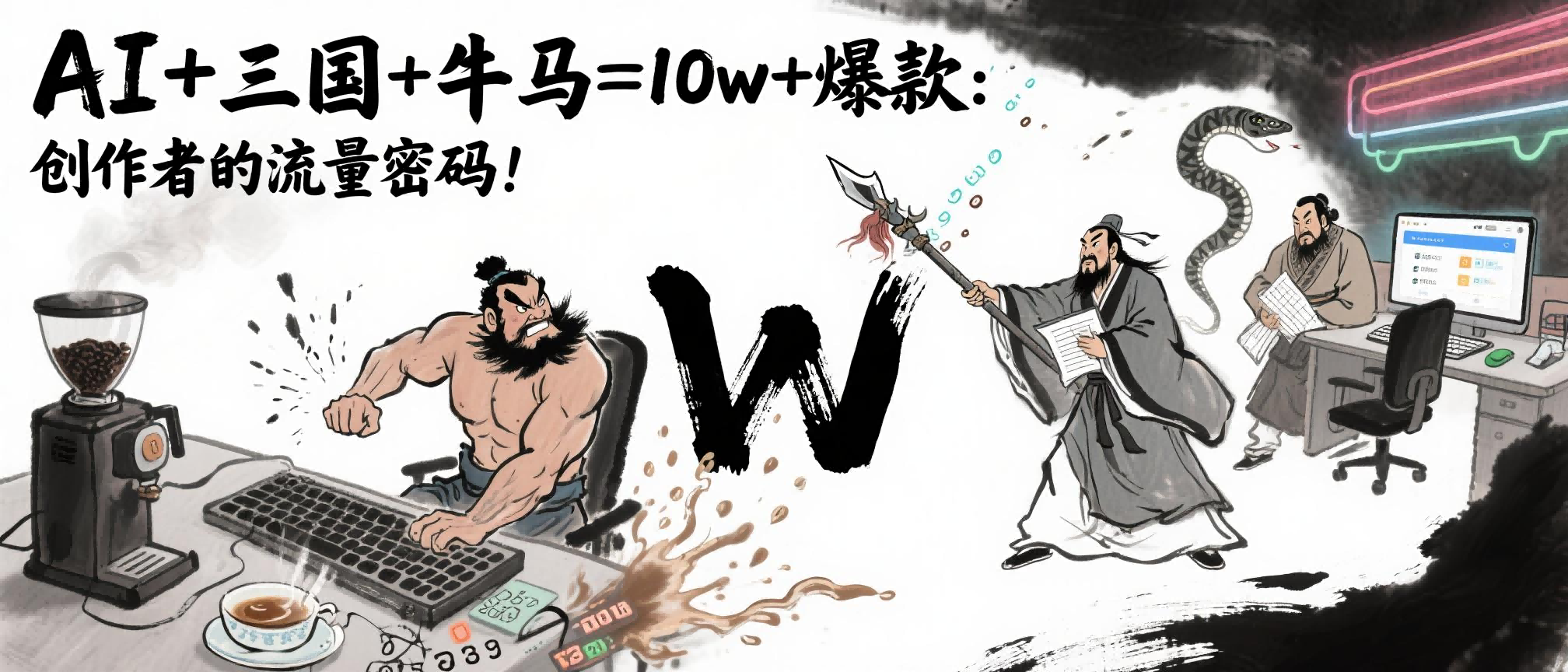 AI+三国+牛马=10w+爆款：创作者的流量密码！_网创掘金