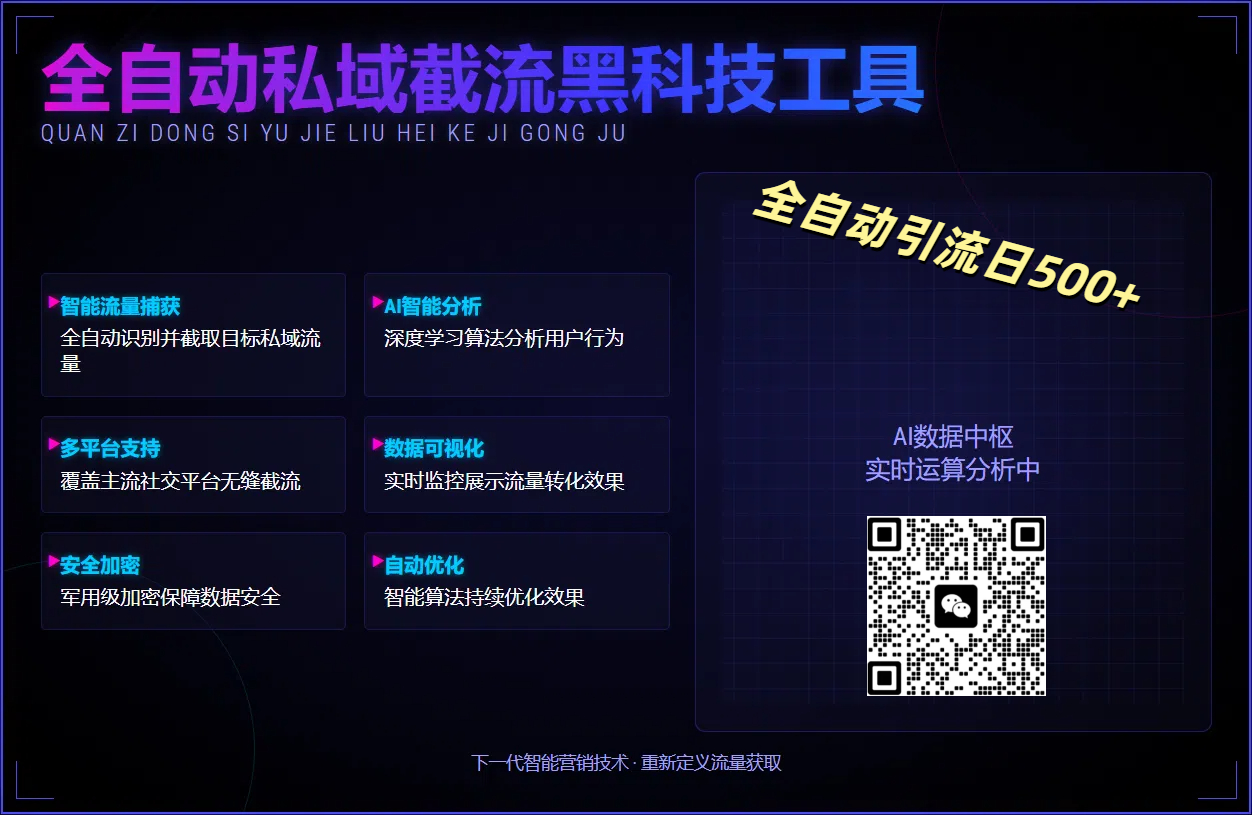 全自动私域截流黑科技工具——全自动引流日500+_网创掘金