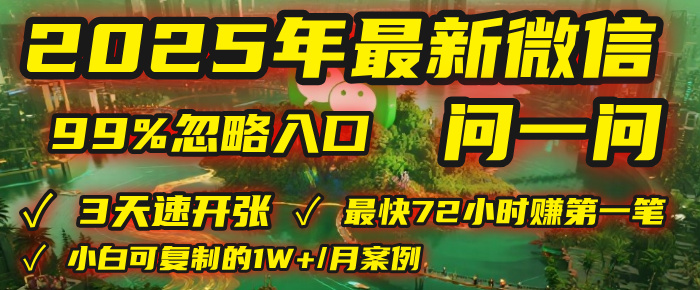 2025年，被99%的人忽视的微信问一问：每天写300字，最快3天就能“开张”赚到第一笔钱，有人已稳定月入1W+！_网创掘金