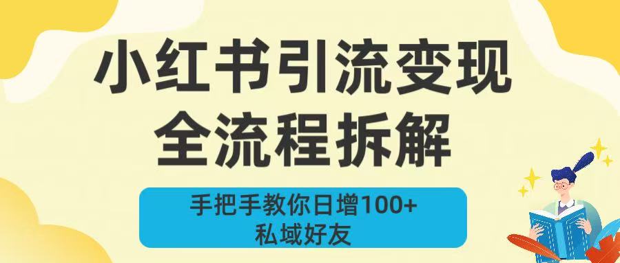 新手必看！小红书引流变现全流程拆解，手把手教你日增100+私域好友_网创掘金