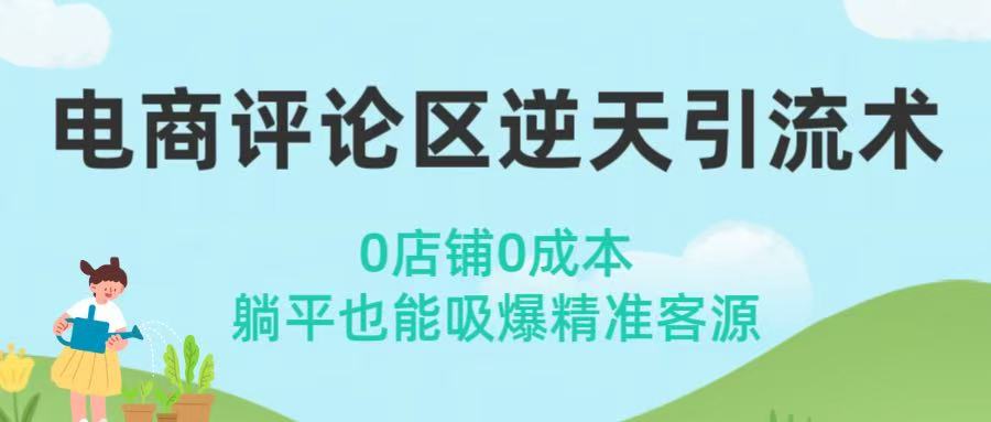 电商评论区逆天引流术！0店铺0成本，躺平也能吸爆精准客源_网创掘金