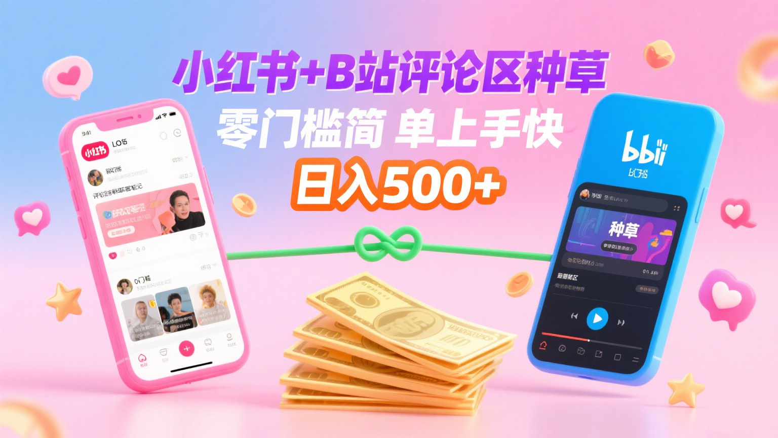 小红书+B站评论区种草，0门槛1分钟一单，只需复制粘贴，日入500+_网创掘金