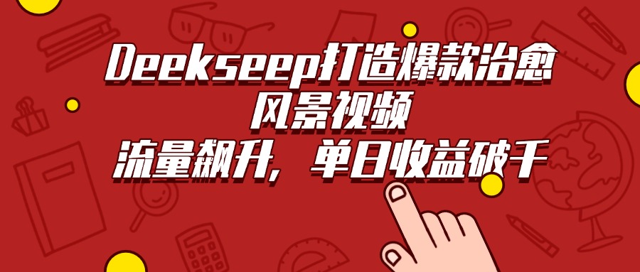 Deekseep打造爆款治愈风景视频，流量飙升，单日收益破千_网创掘金