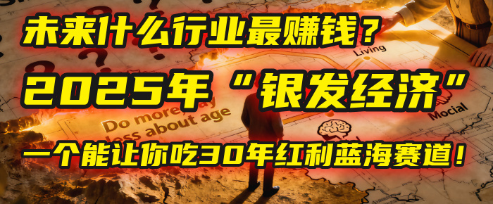 未来什么行业最赚钱？马哥揭秘2025年“银发经济”：一个能让你吃30年红利的蓝海赛道！_网创掘金