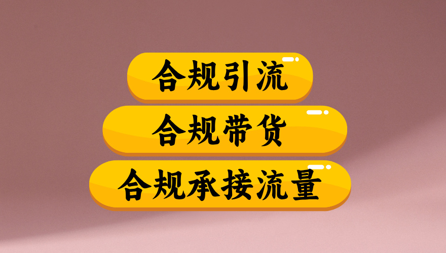 合规引流、合规并且高效地做带货、合规承接流量(揭秘)_网创掘金